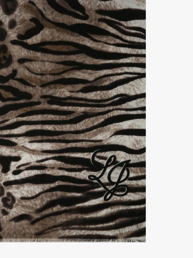 Écharpe com Padrão Animal Print