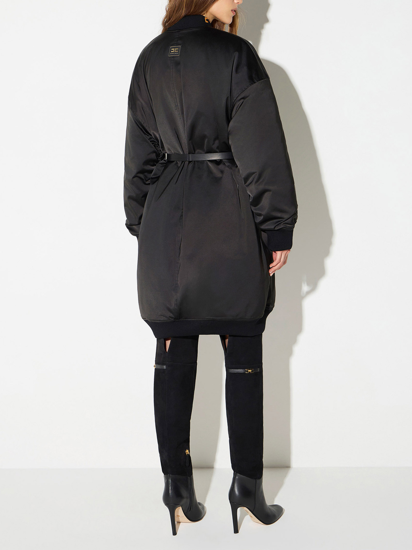 Parka Comprida Oversize com Cinto