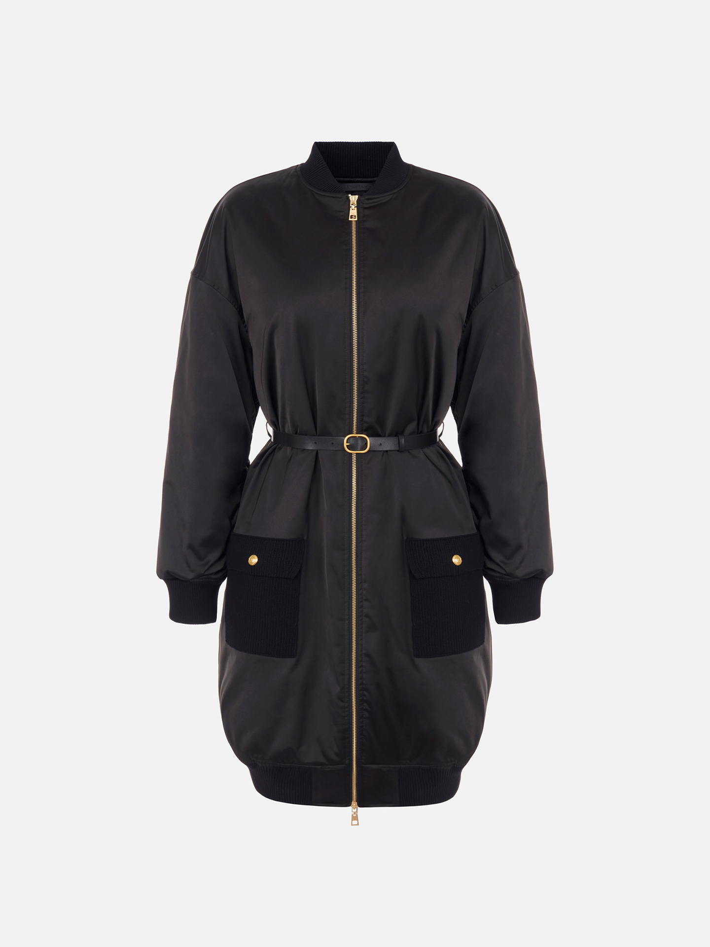 Parka Comprida Oversize com Cinto