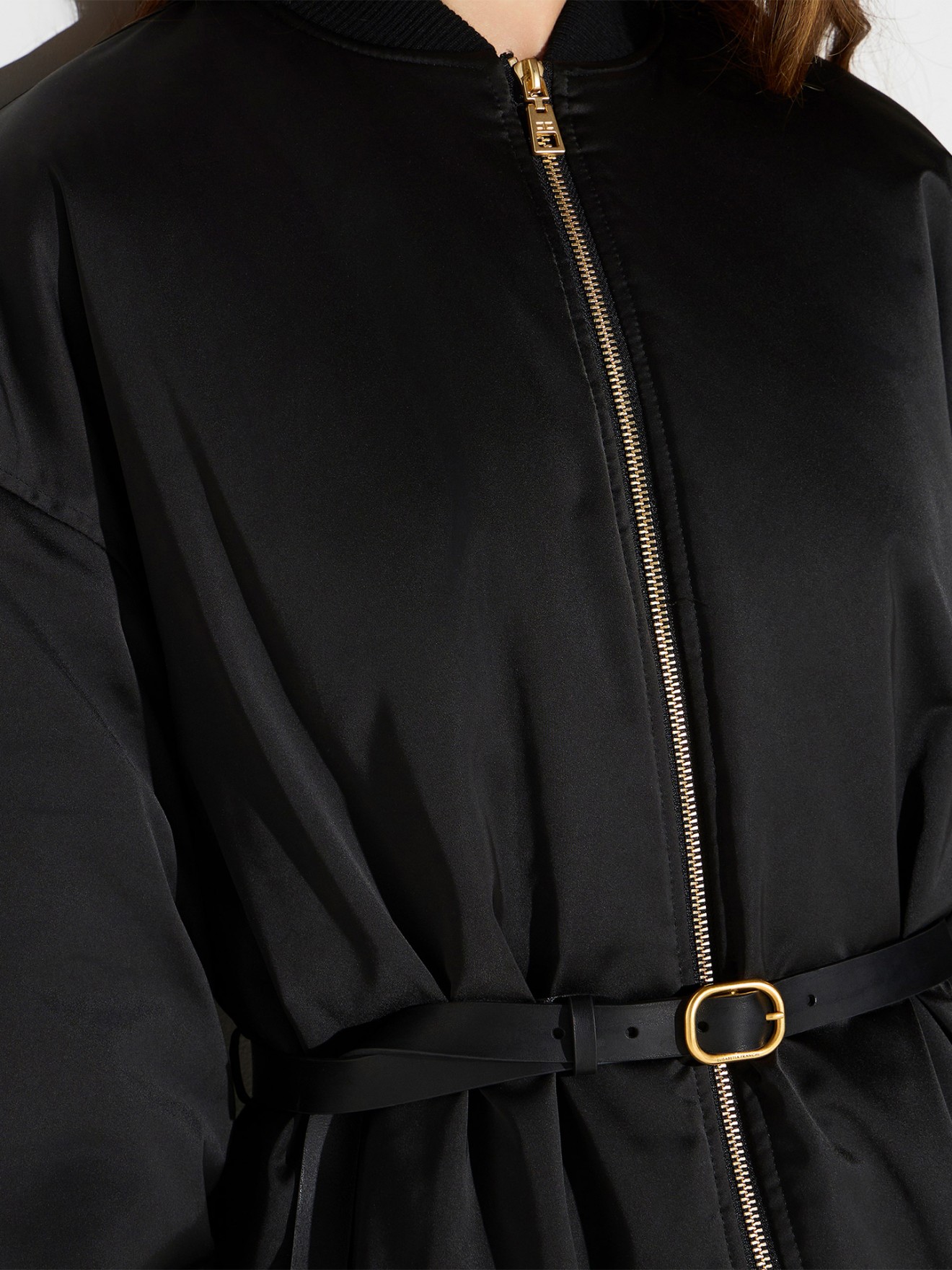 Parka Comprida Oversize com Cinto