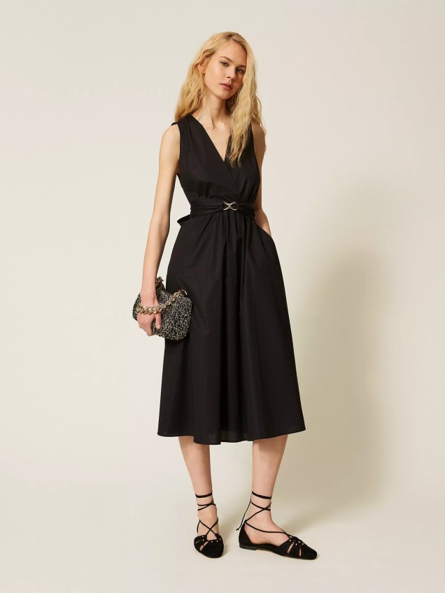 Vestido Midi com Cinto