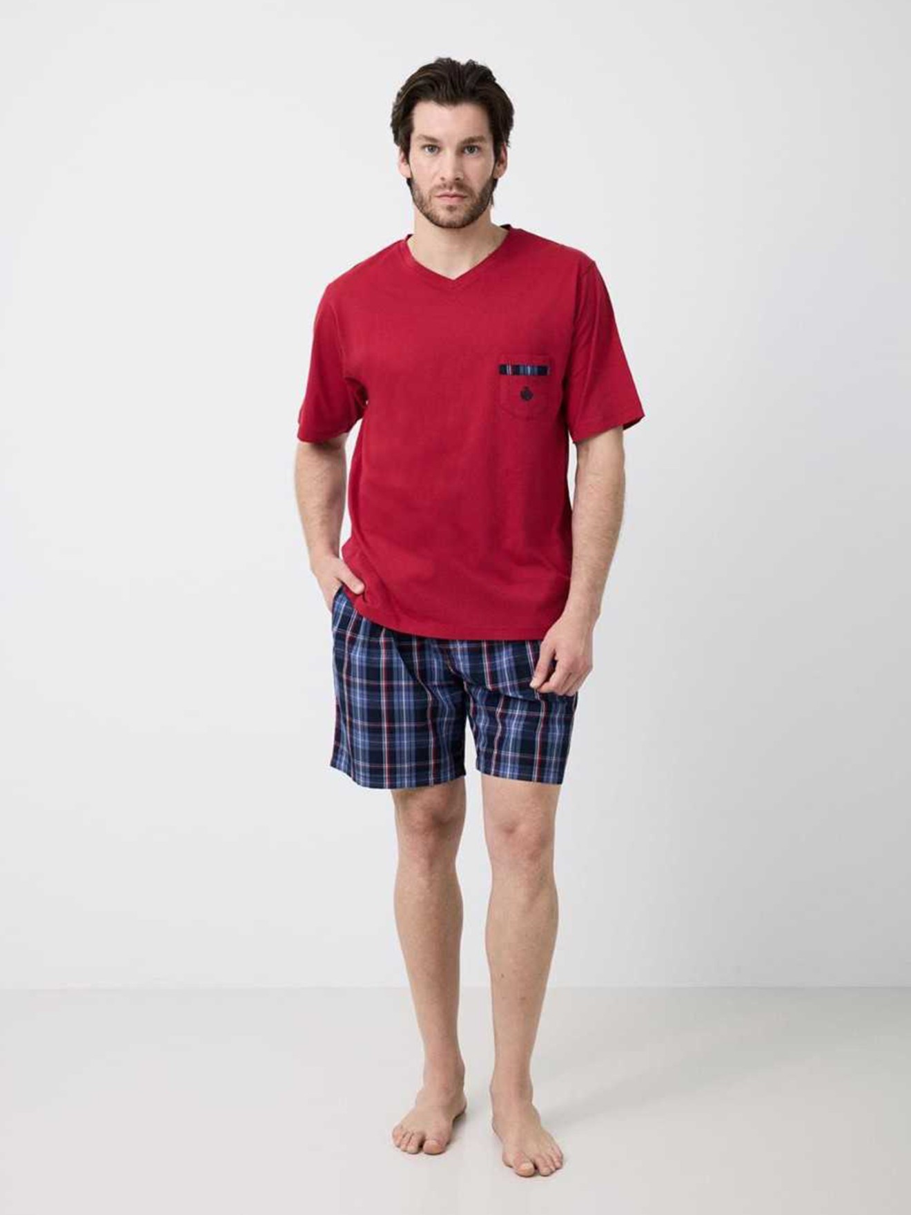 Pijama de Manga Curta e Calções