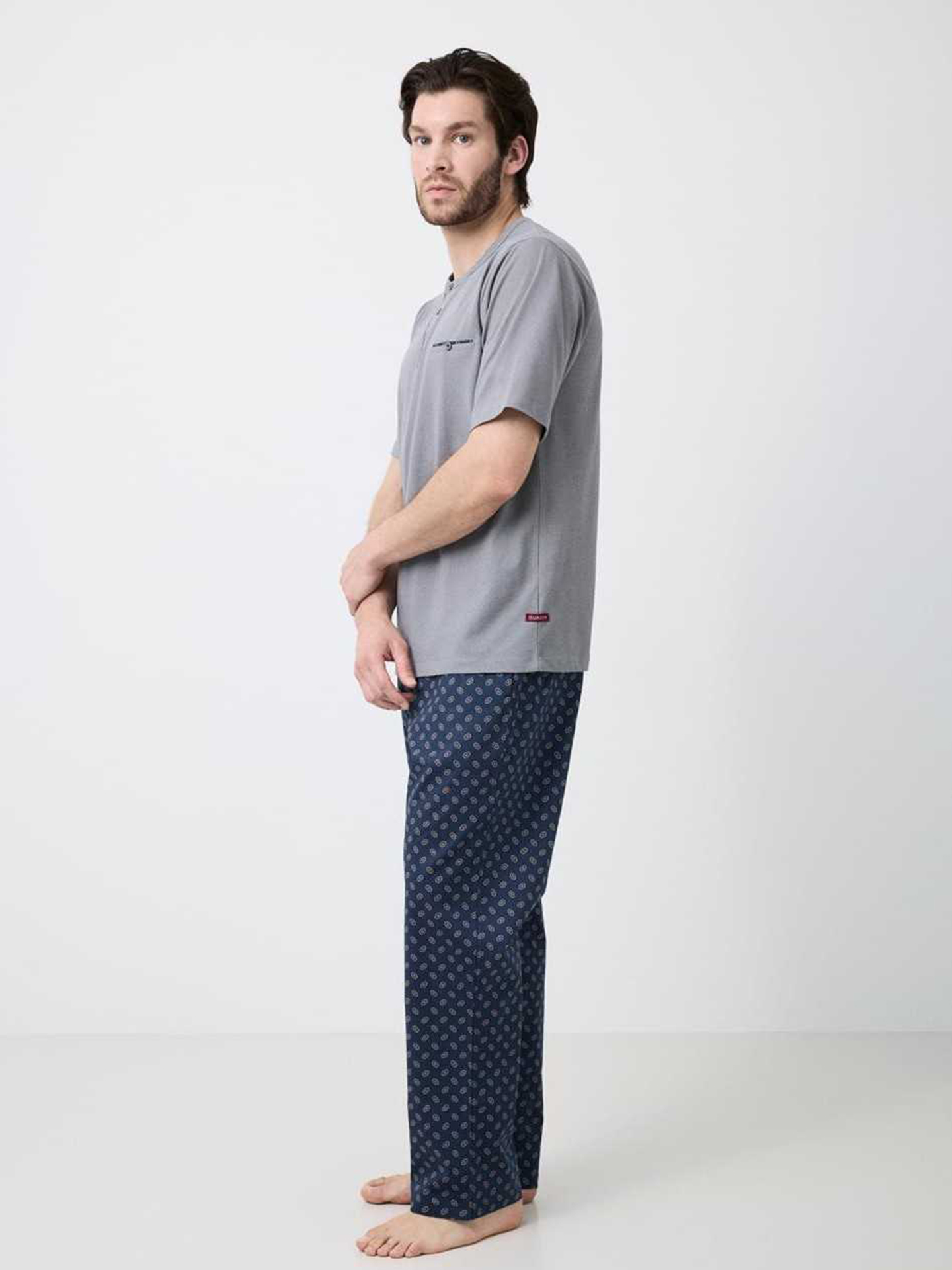 Pijama de Manga Curta e Calças