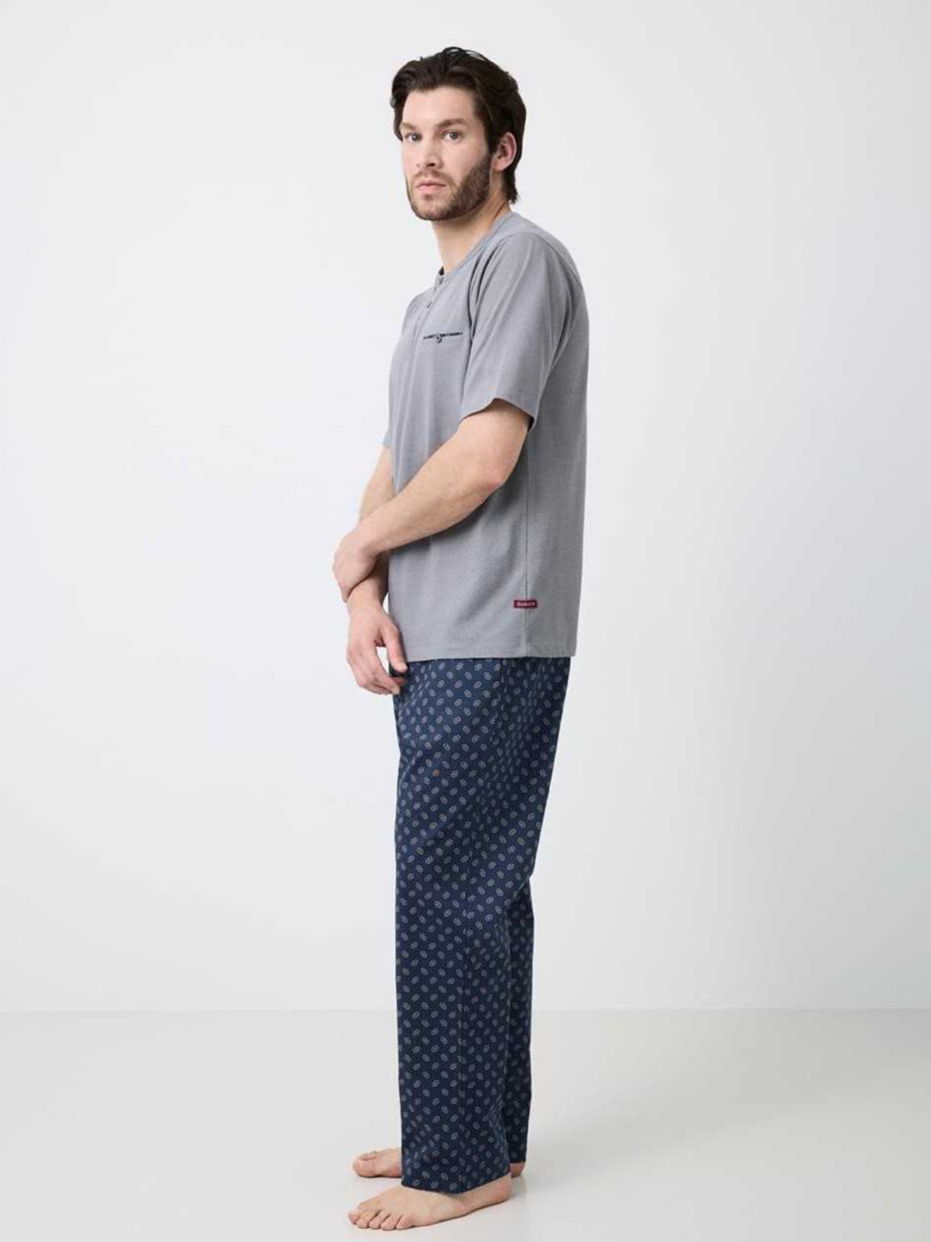 Pijama de Manga Curta e Calças