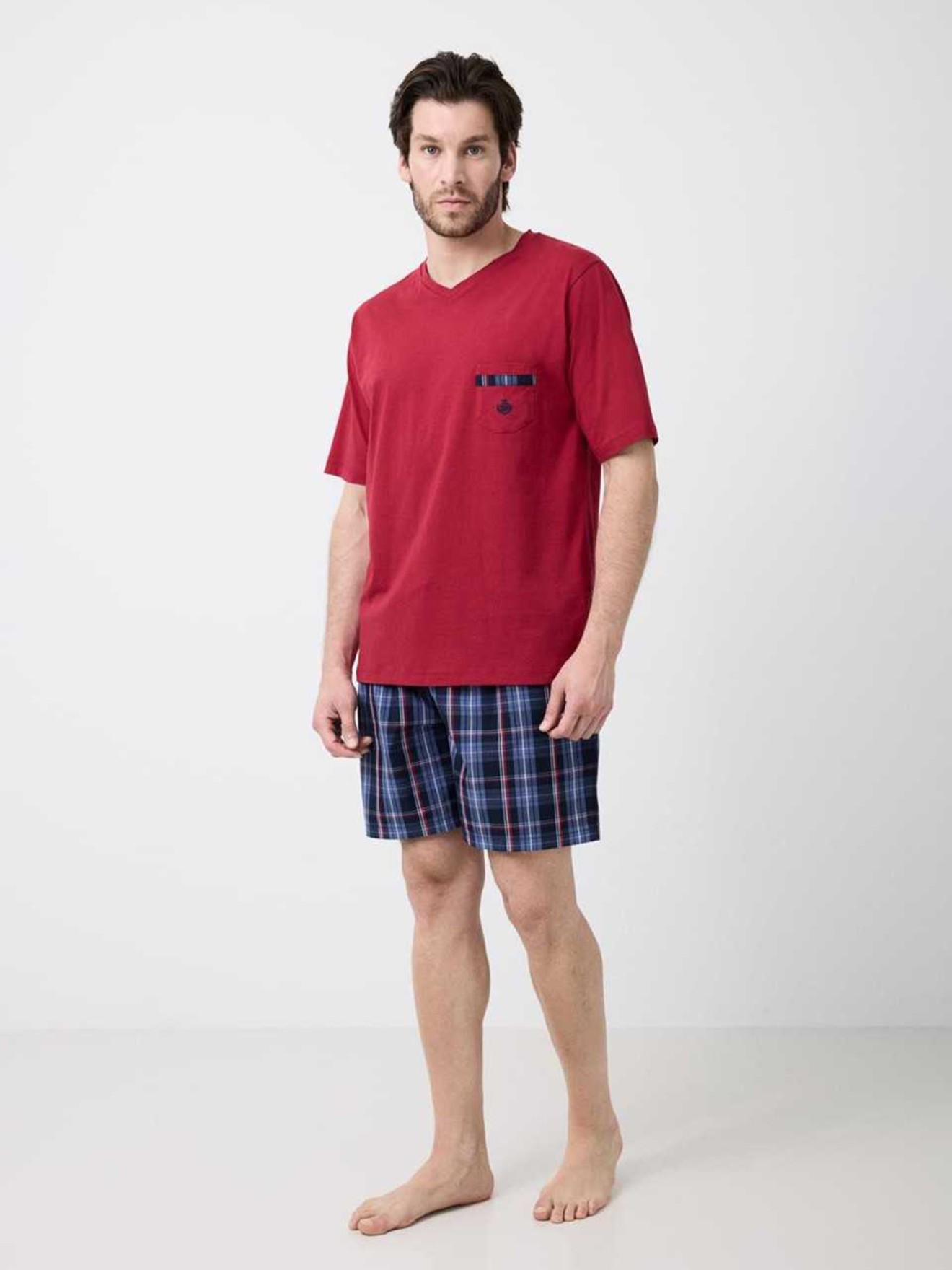 Pijama de Manga Curta e Calções