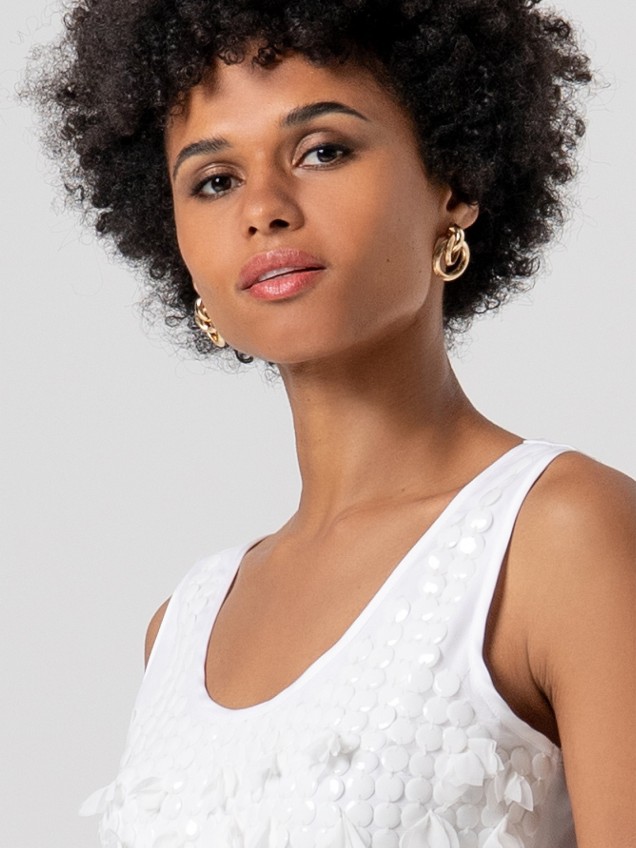 Top Cropped com Lantejoulas