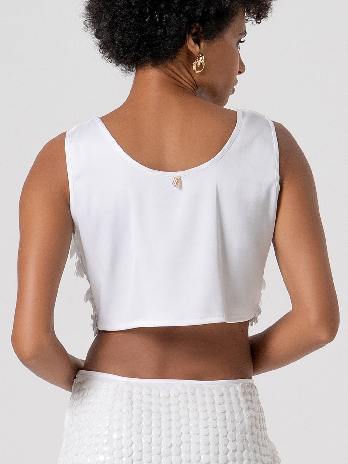 Top Cropped com Lantejoulas