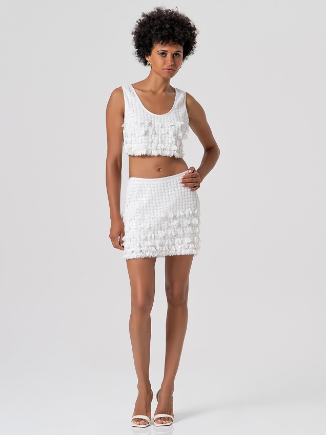 Minissaia Slim com Lantejoulas