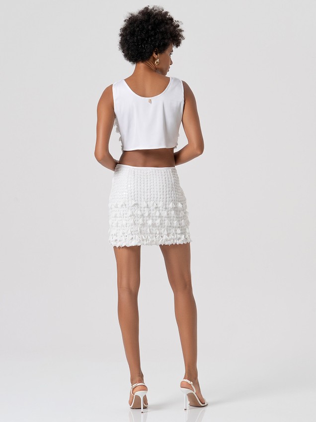 Minissaia Slim com Lantejoulas