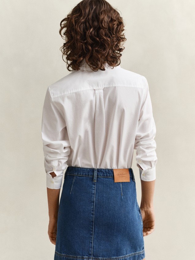 Camisa com Gola de Folhos