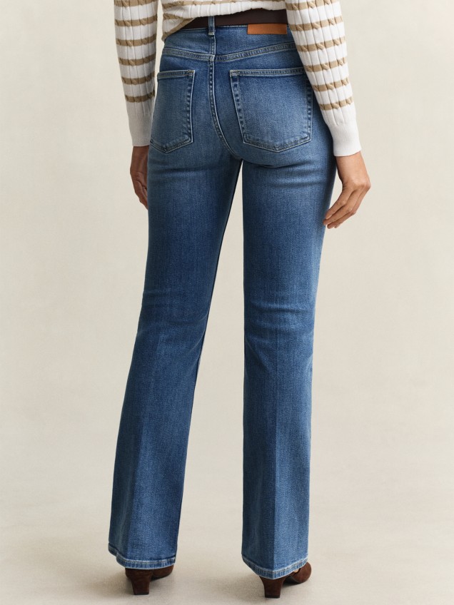 Calças de Ganga Slim Fit Flare