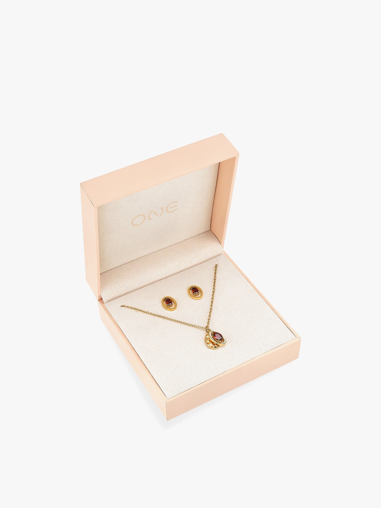 Set Colar & Brincos Birthstone Janeiro