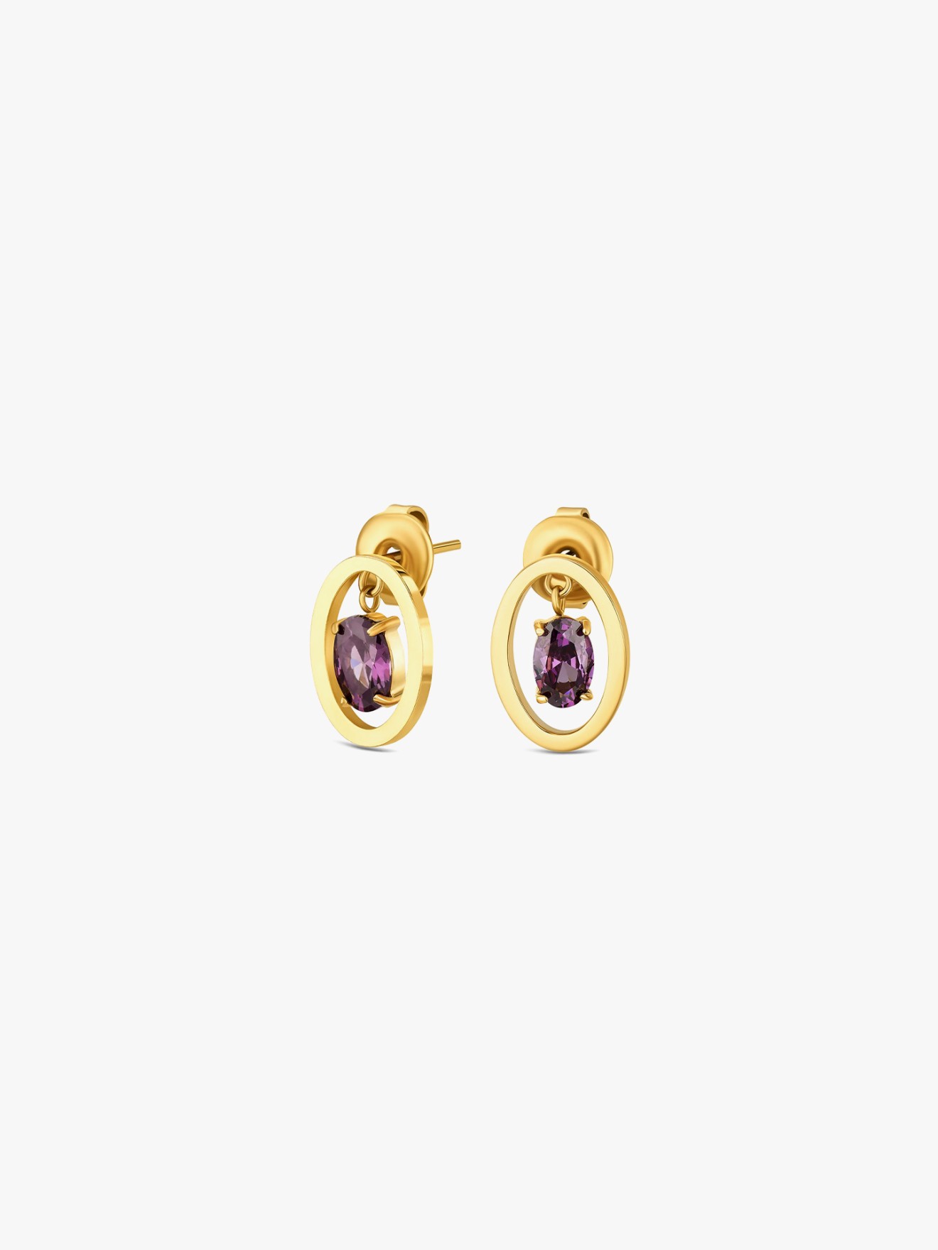 Set Colar & Brincos Birthstone Fevereiro