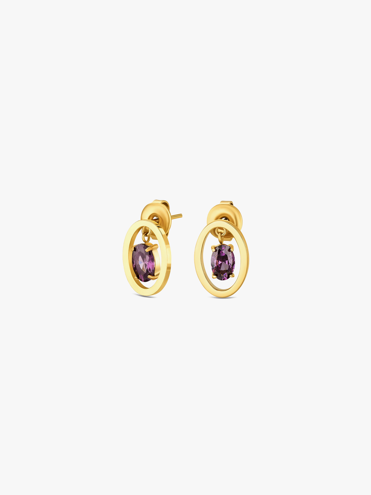 Set Colar & Brincos Birthstone Fevereiro