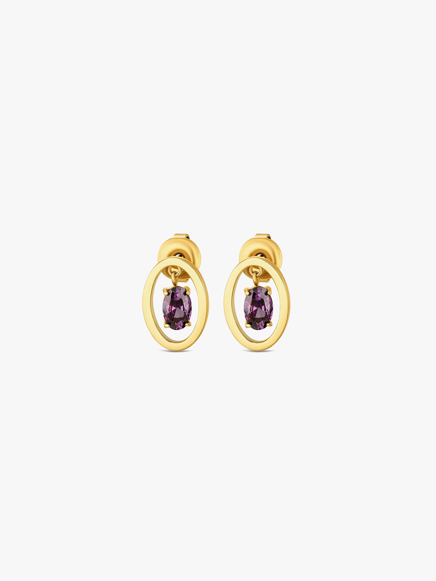 Set Colar & Brincos Birthstone Fevereiro