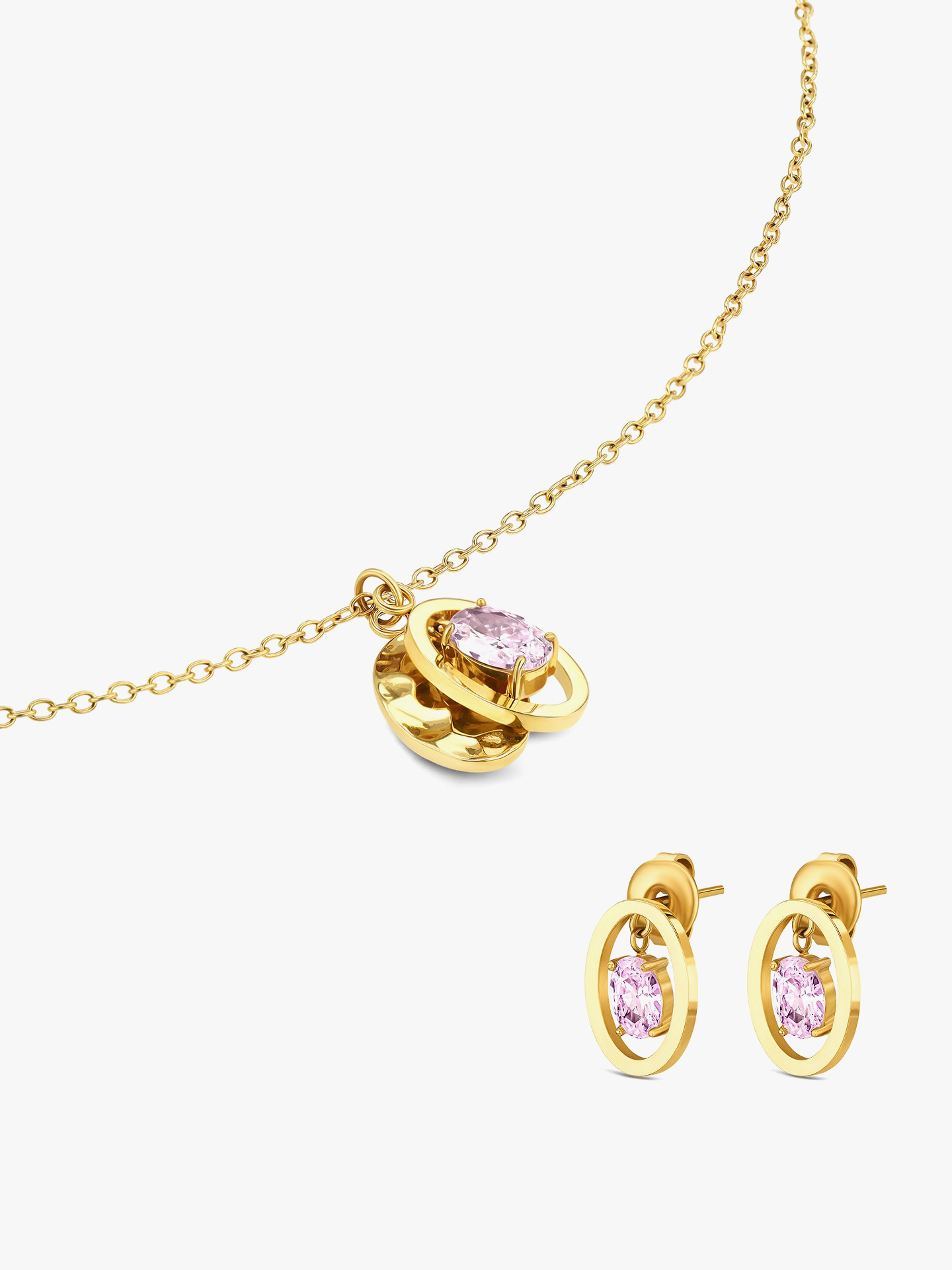 Set Colar & Brincos Birthstone Junho