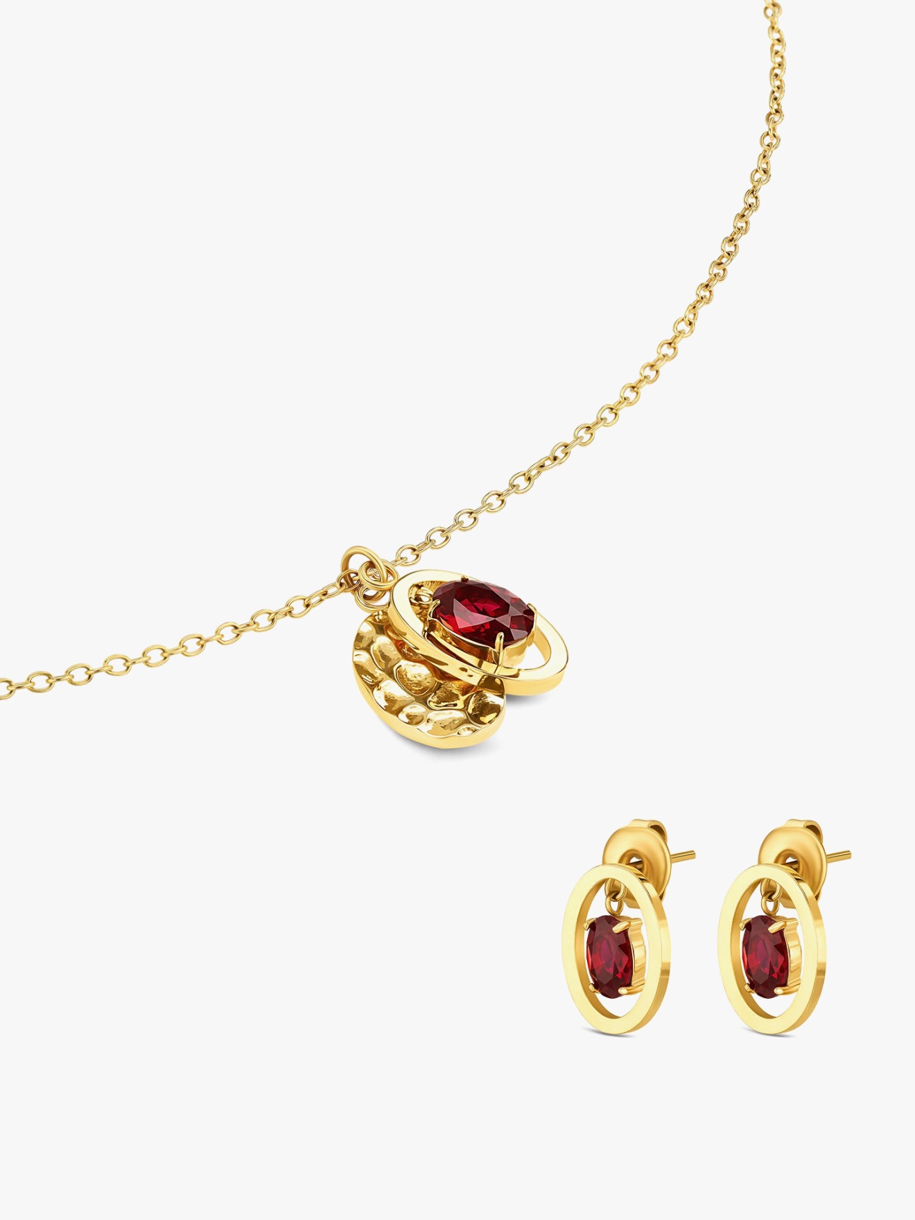 Set Colar & Brincos Birthstone Julho