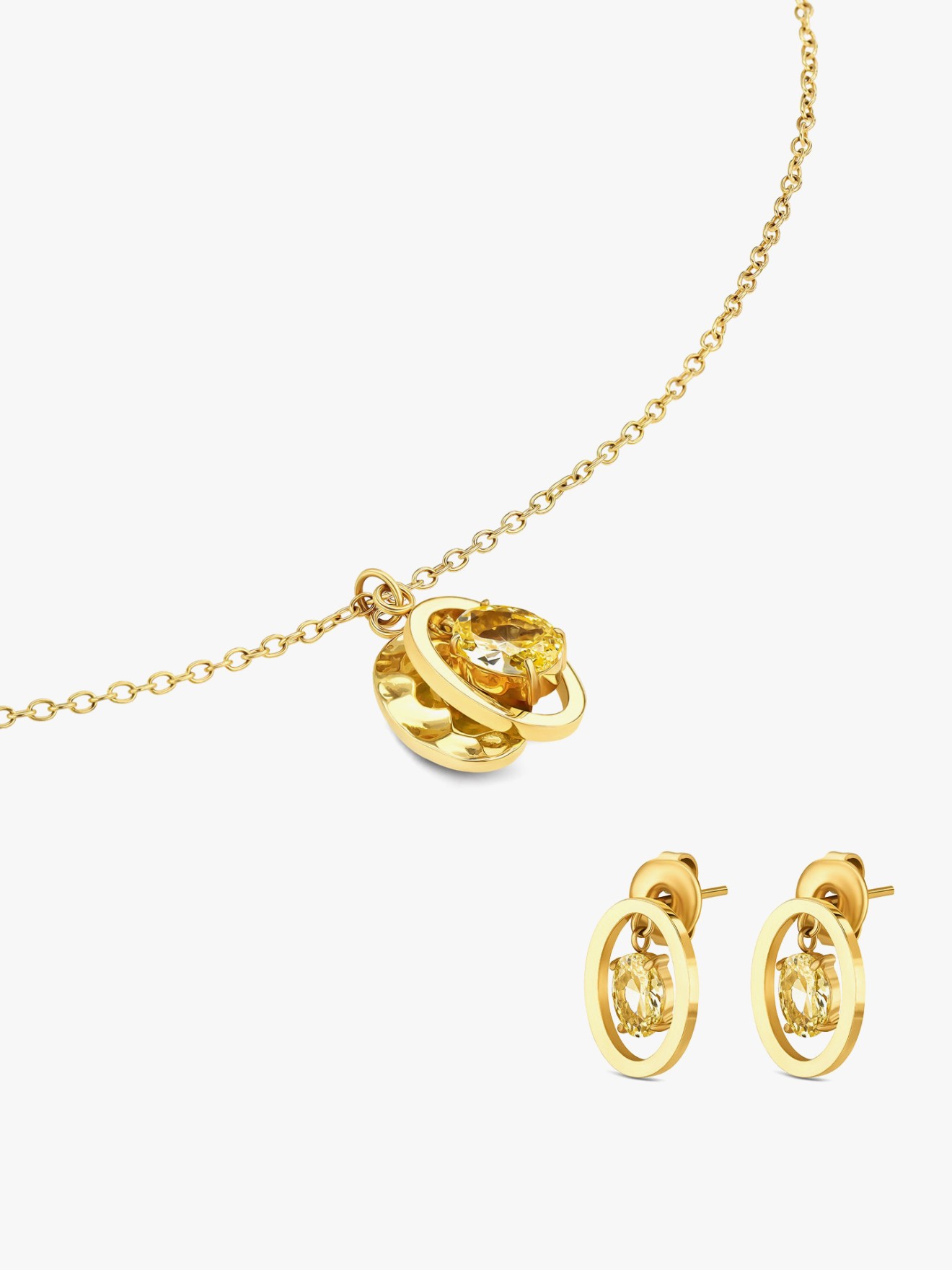 Set Colar & Brincos Birthstone Outubro