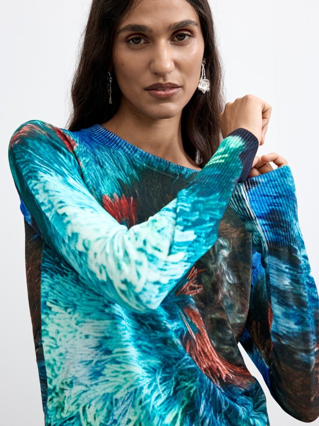 Camisola de Malha Estampada