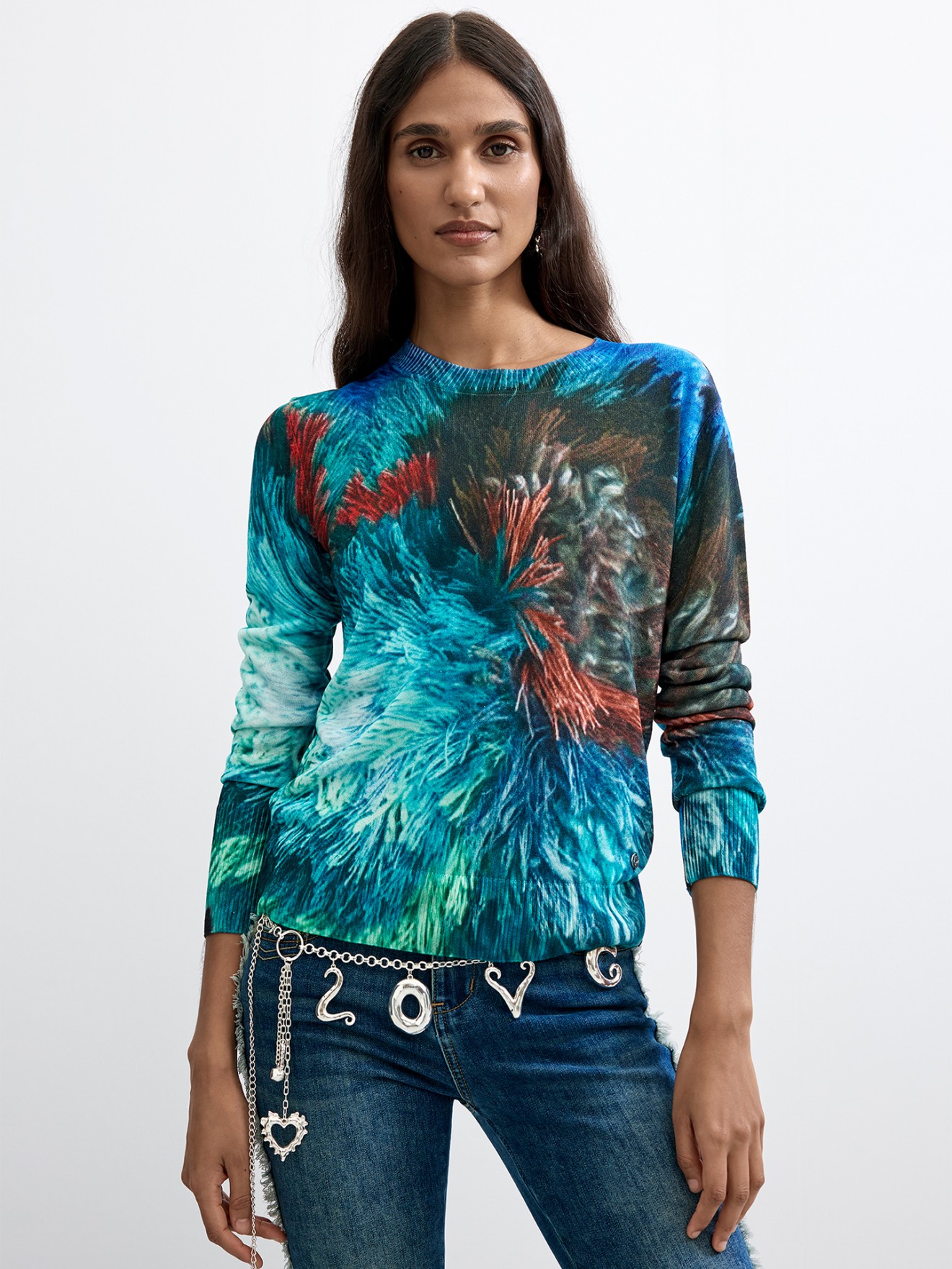 Camisola de Malha Estampada