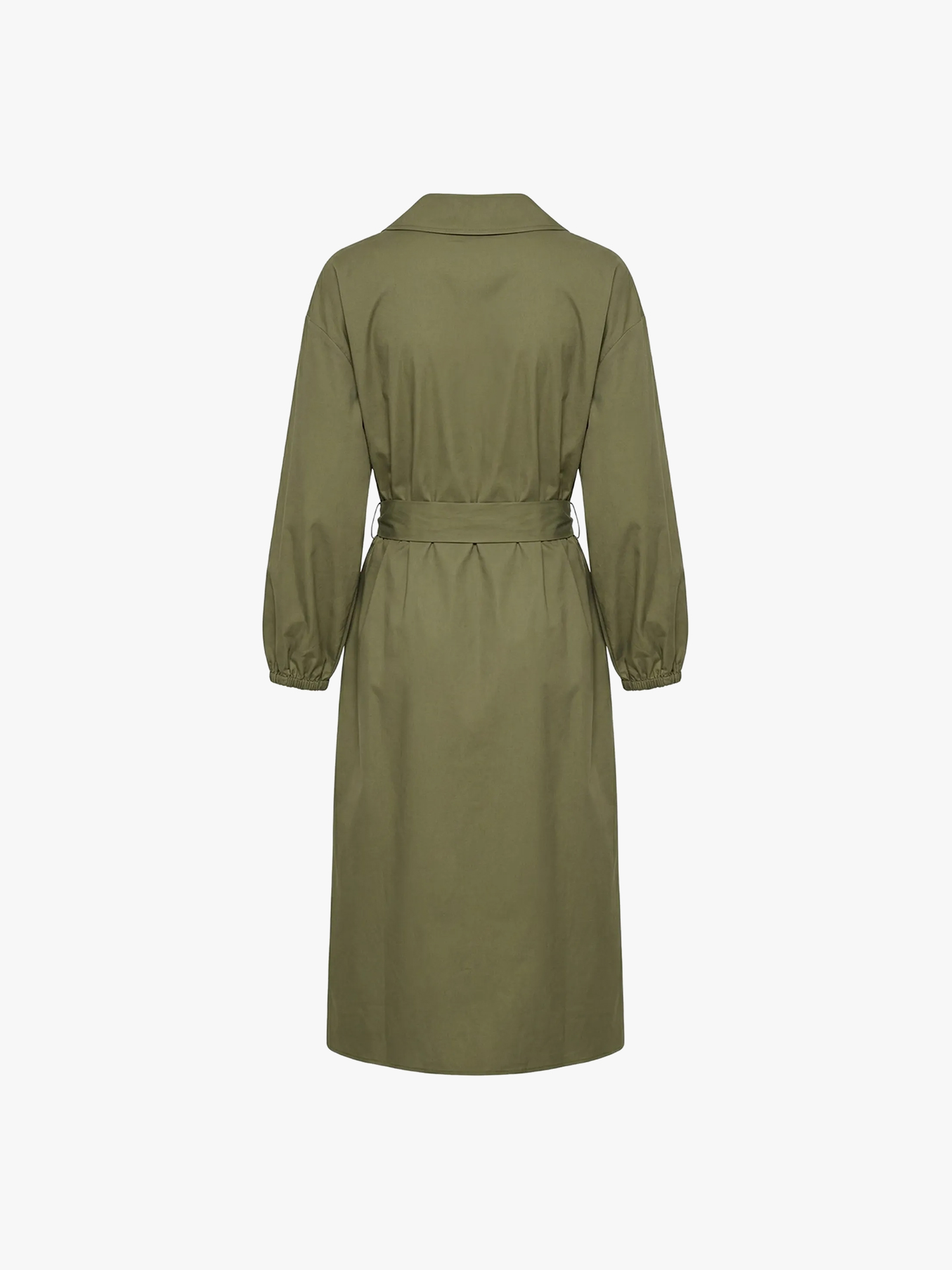 Vestido Midi com Cinto e Botões