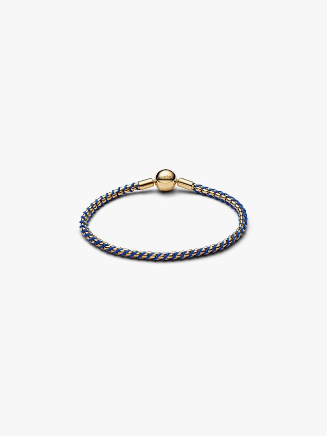 Pulseira Corrente Caixa Cordão Azul