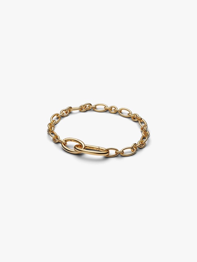 Pulseira de Corrente de Elos Ovais de Abrir