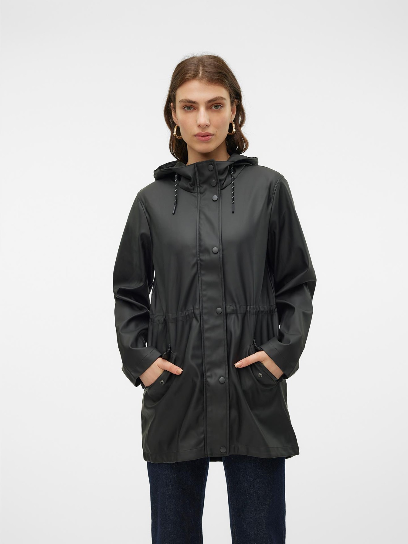 Parka Impermeável com Capuz