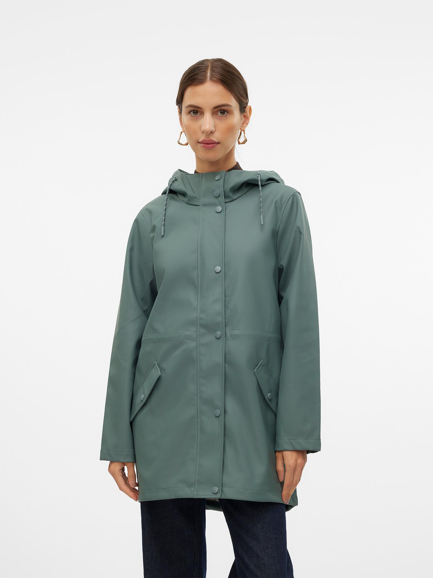 Parka Impermeável com Capuz