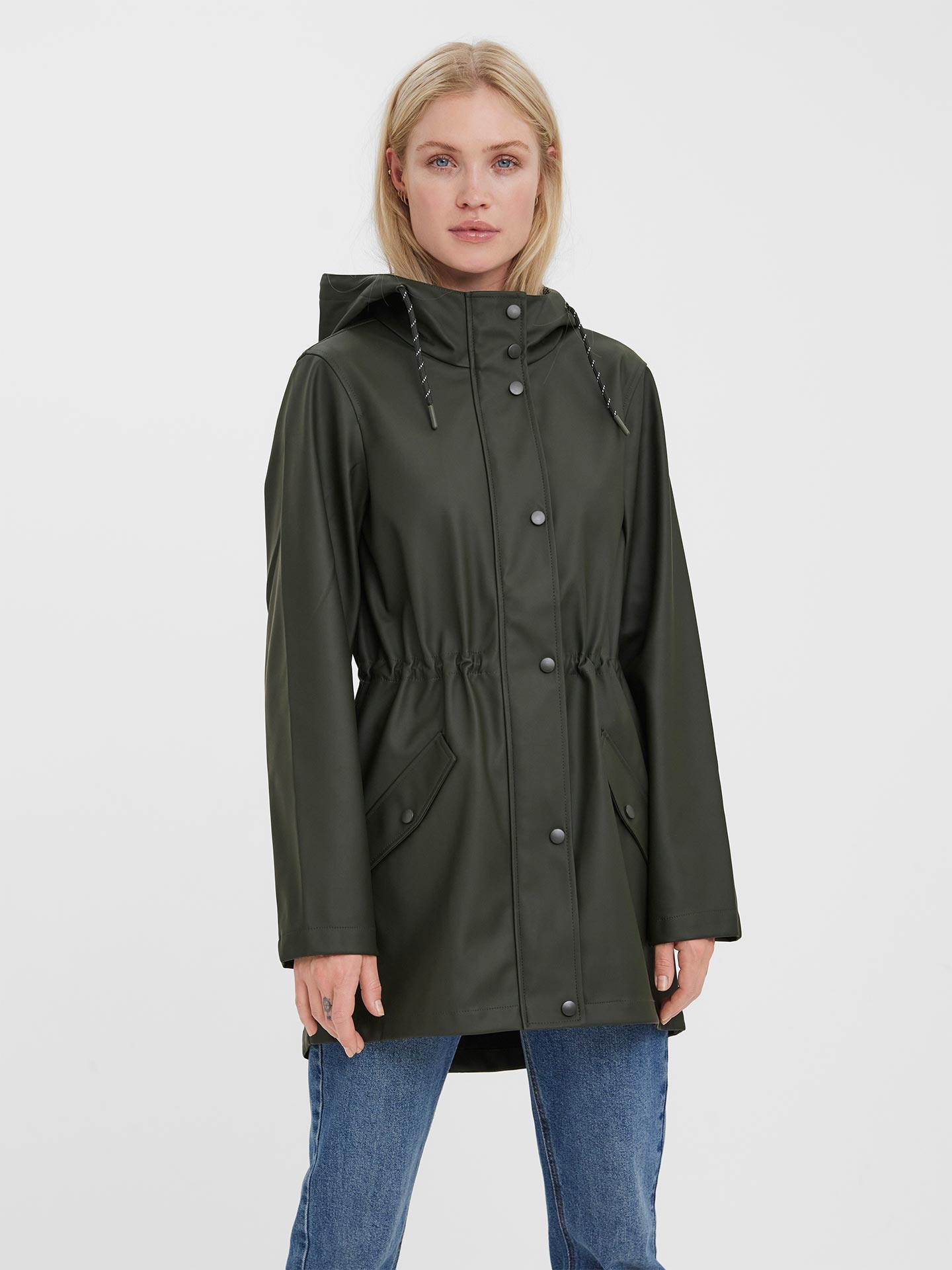 Parka Impermeável com Capuz