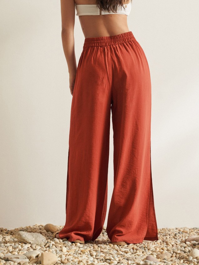 Calças Jogger com Cordão e Rachas