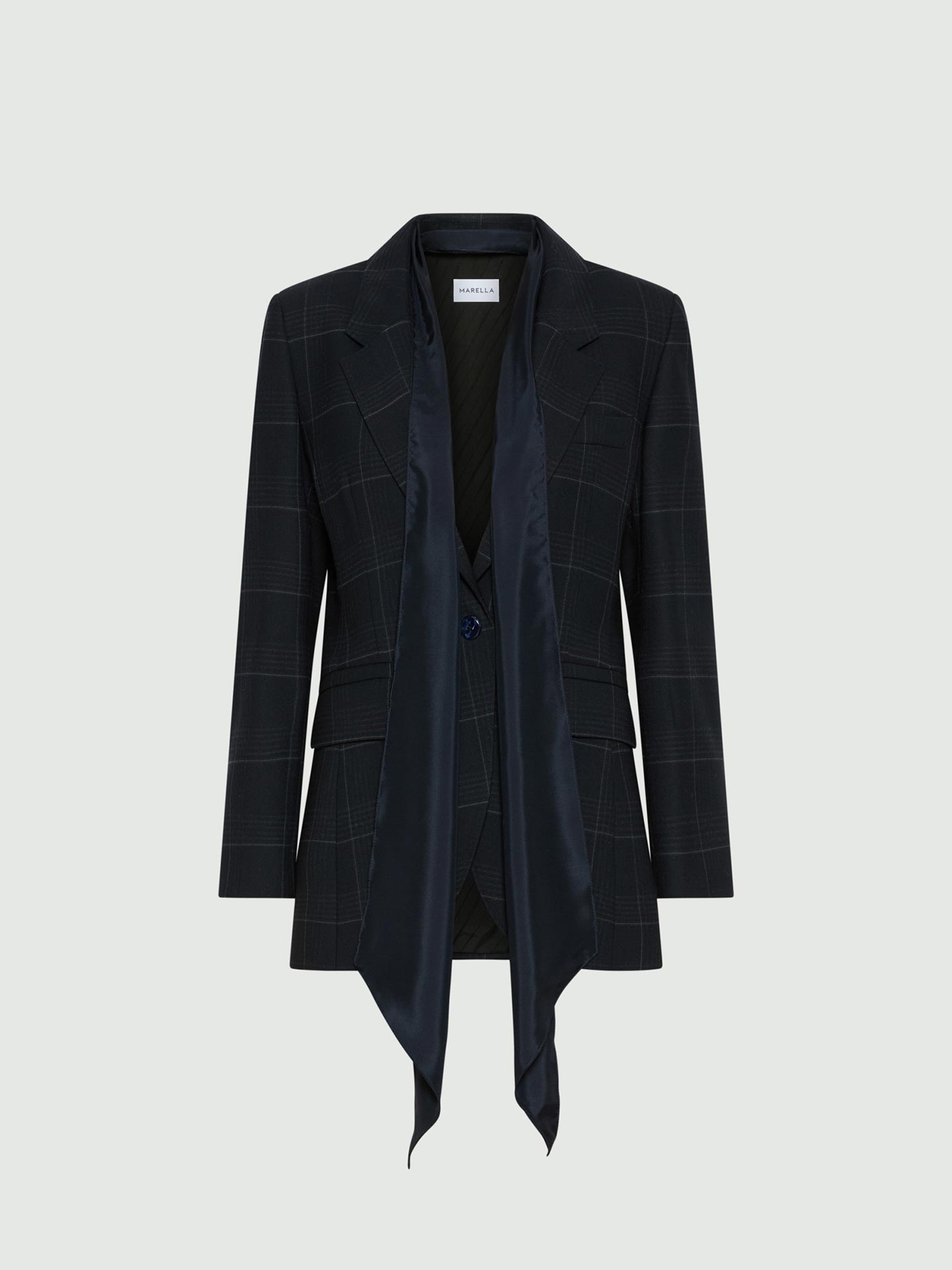 Blazer de Abotoamento Simples com Faixa