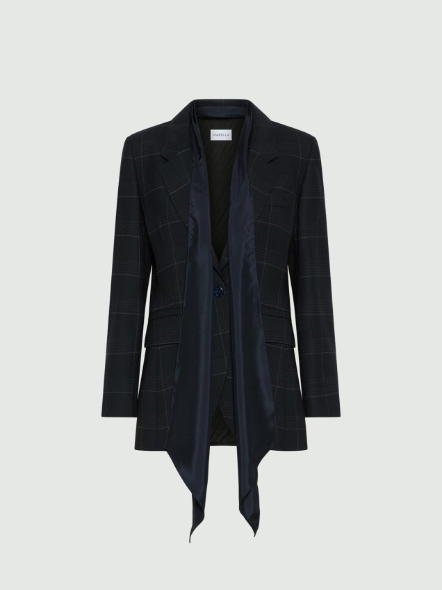 Blazer de Abotoamento Simples com Faixa