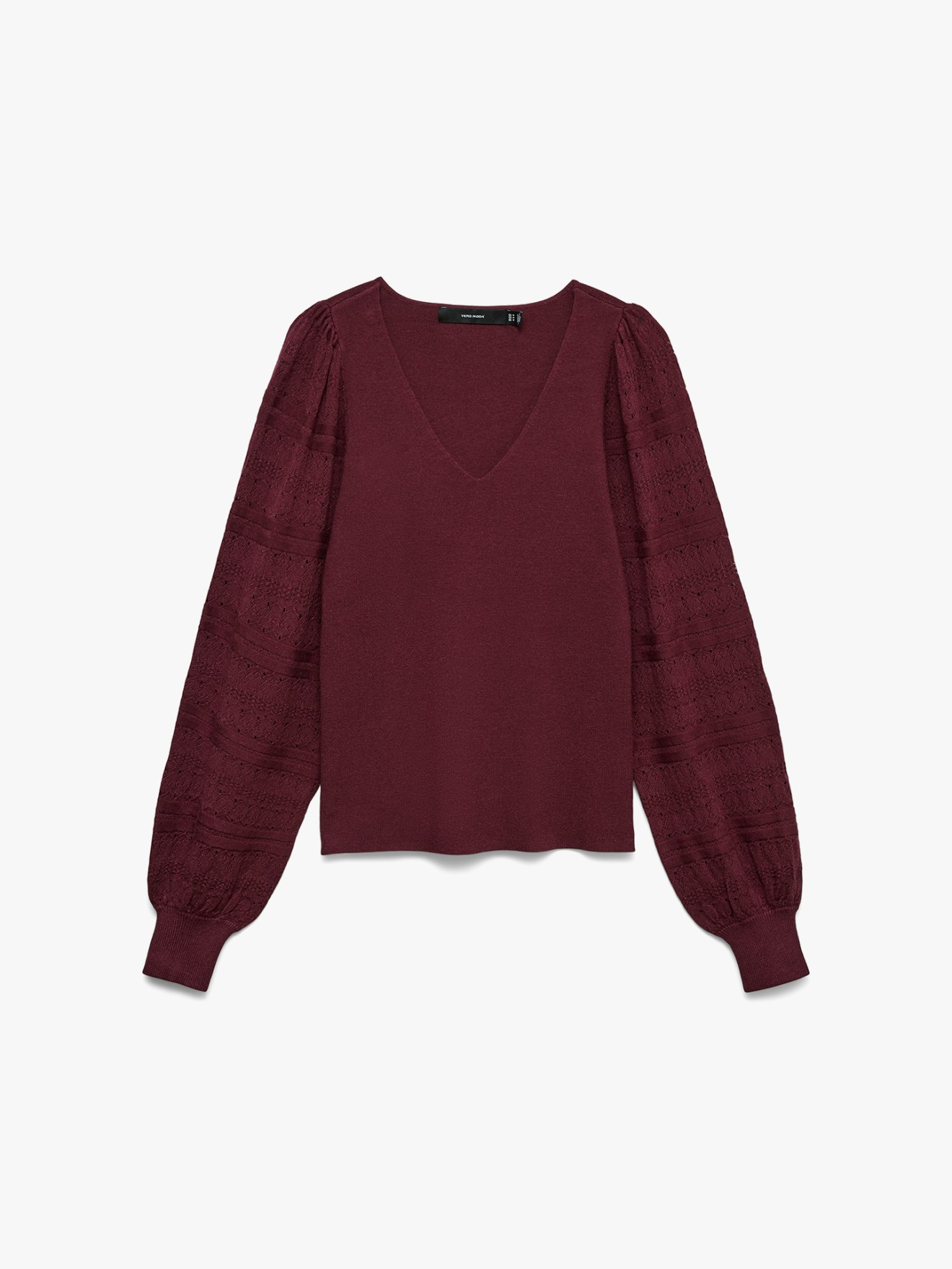Camisola de Malha com Decote em Bico