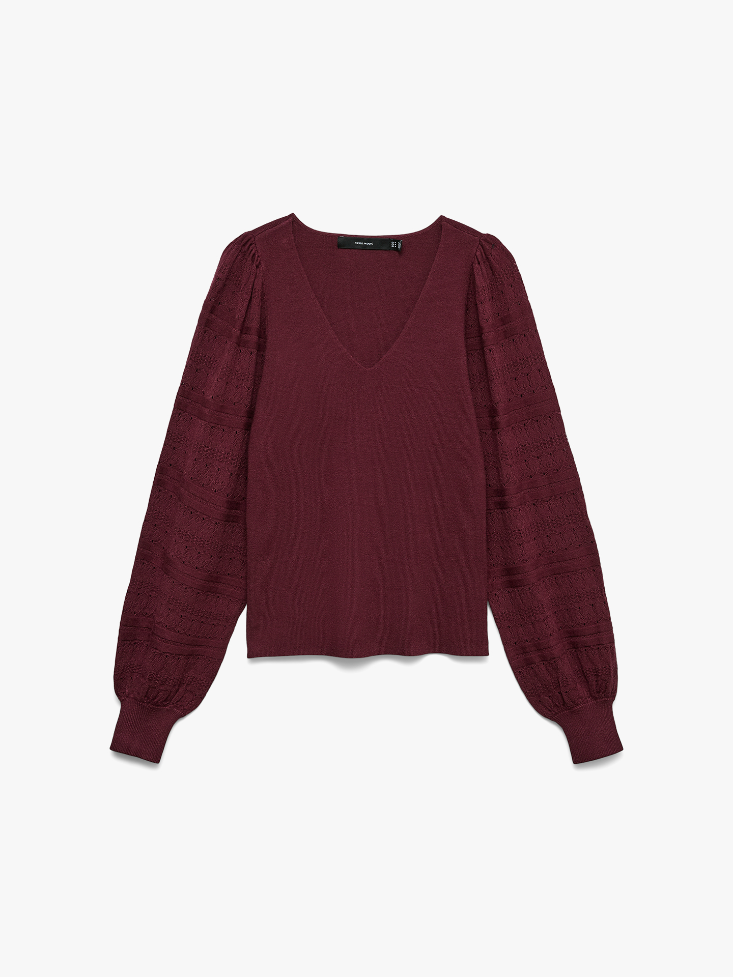 Camisola de Malha com Decote em Bico