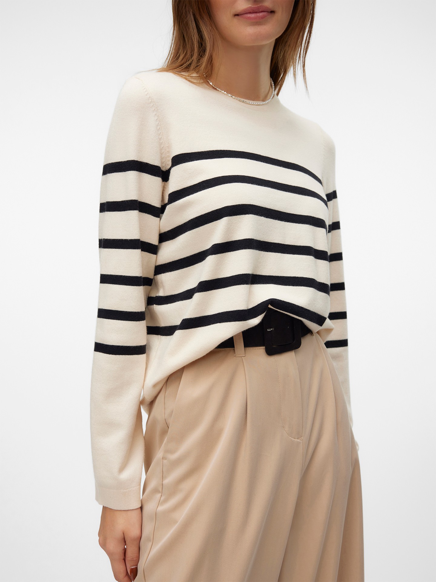 Camisola de Malha com Decote Redondo