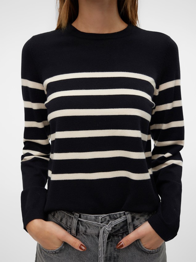 Camisola de Malha com Decote Redondo