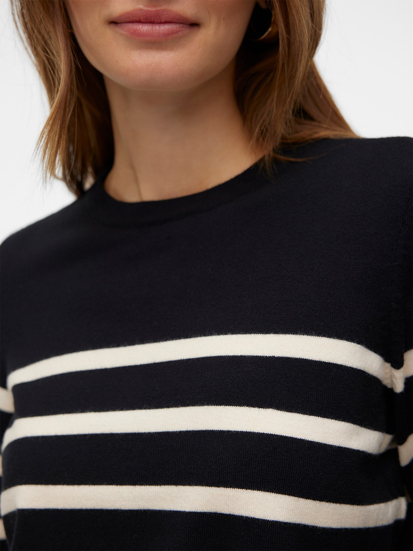 Camisola de Malha com Decote Redondo
