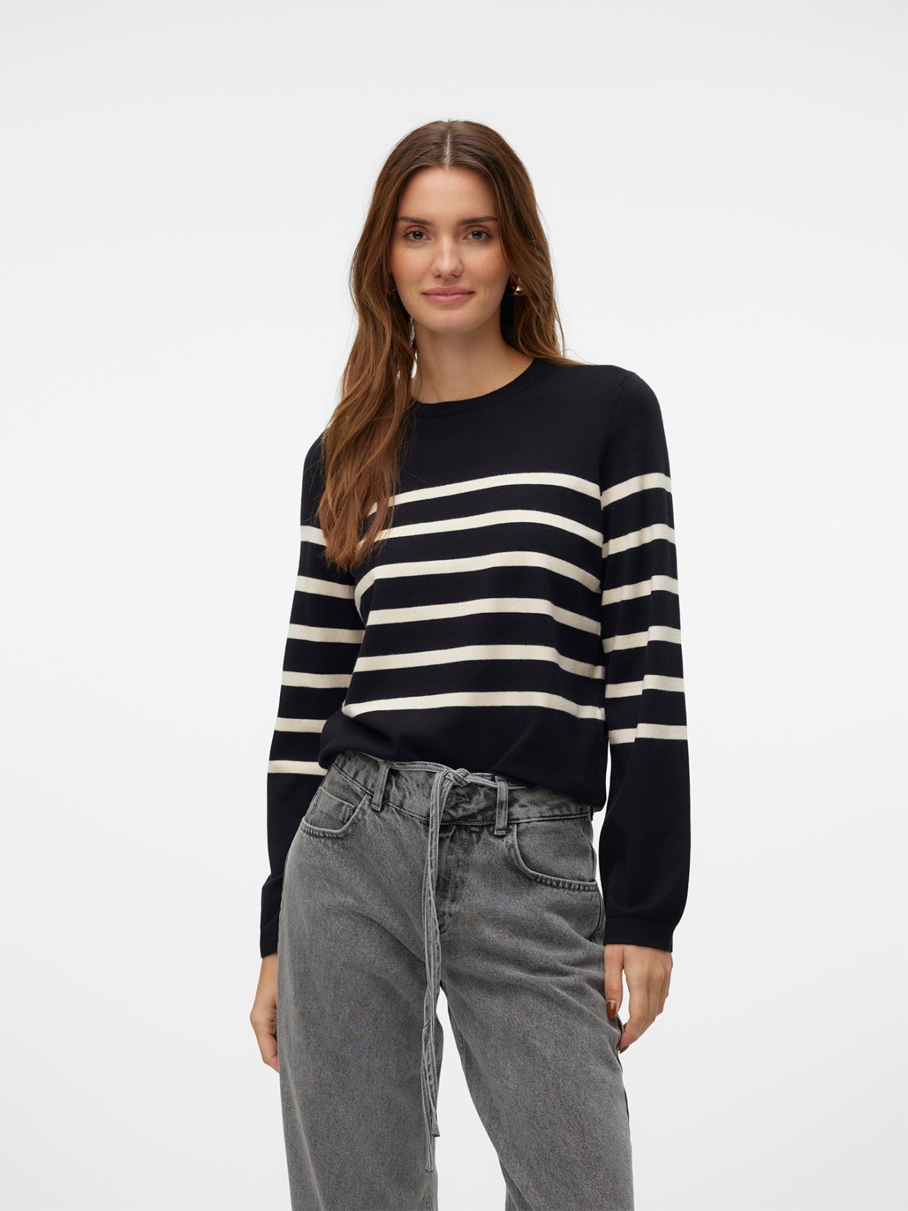 Camisola de Malha com Decote Redondo