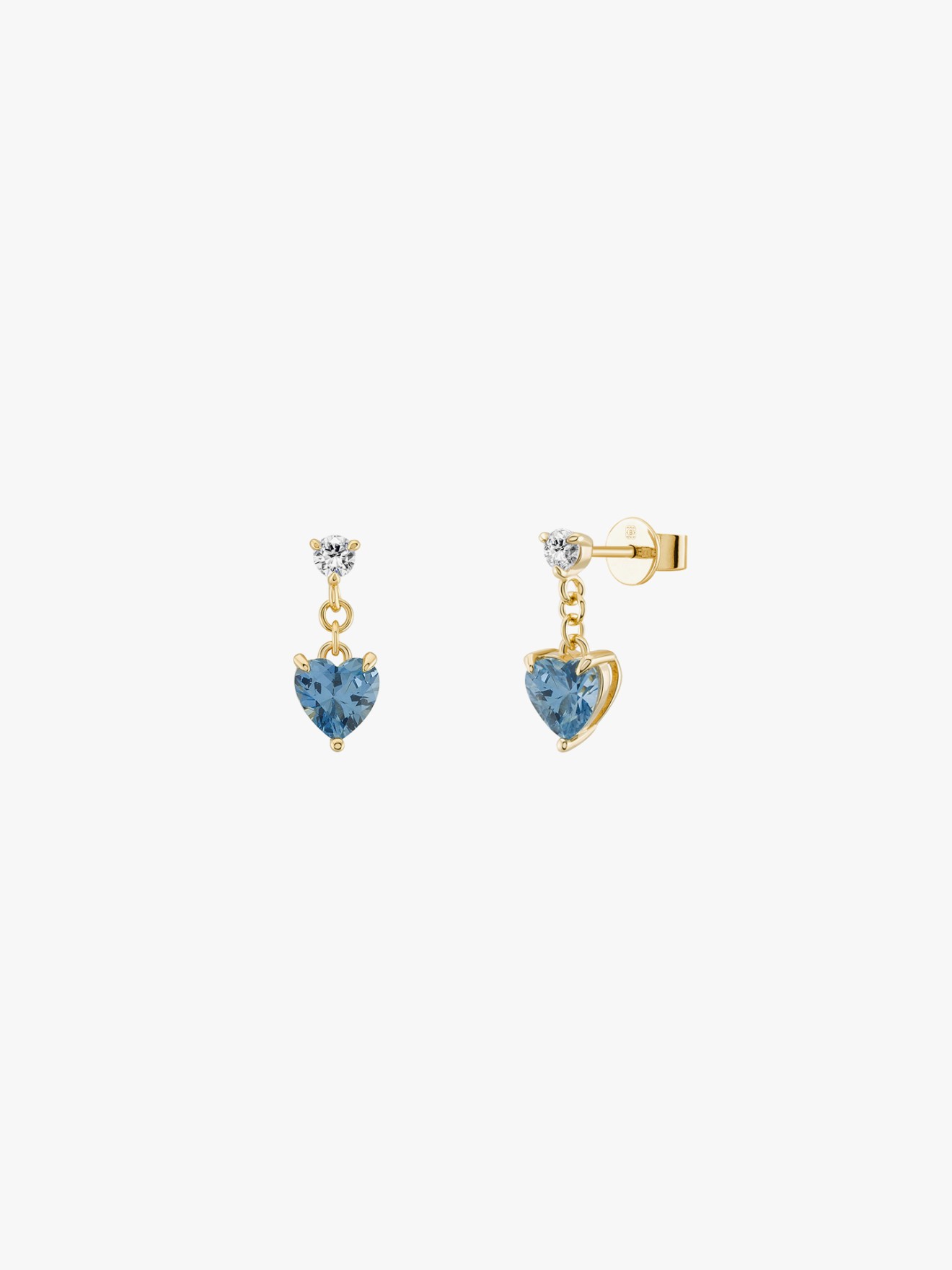 Brincos Classy Blue Heart