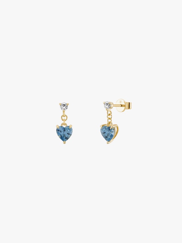 Brincos Classy Blue Heart