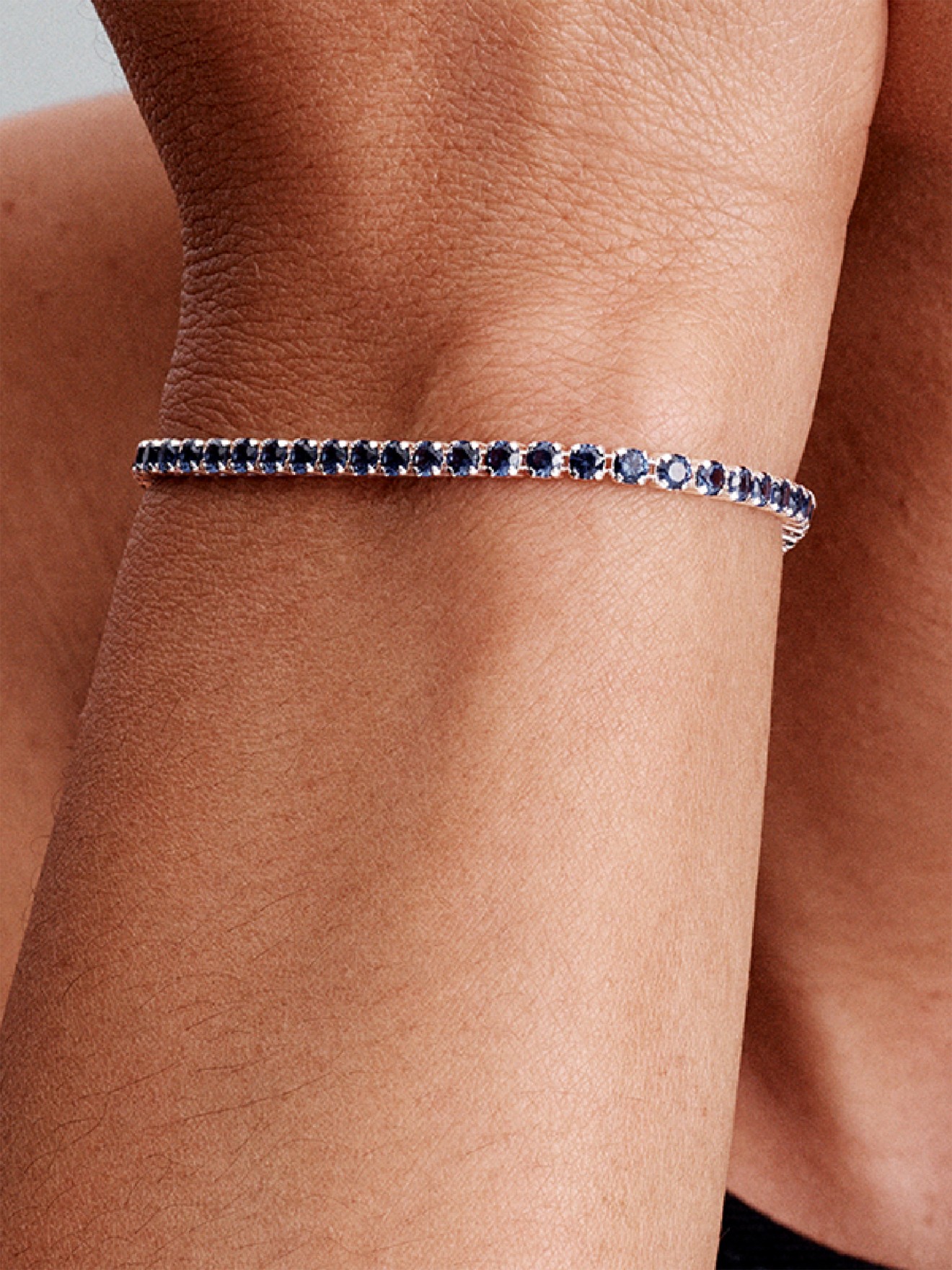 Pulseira de T�nis Azul Cintilante