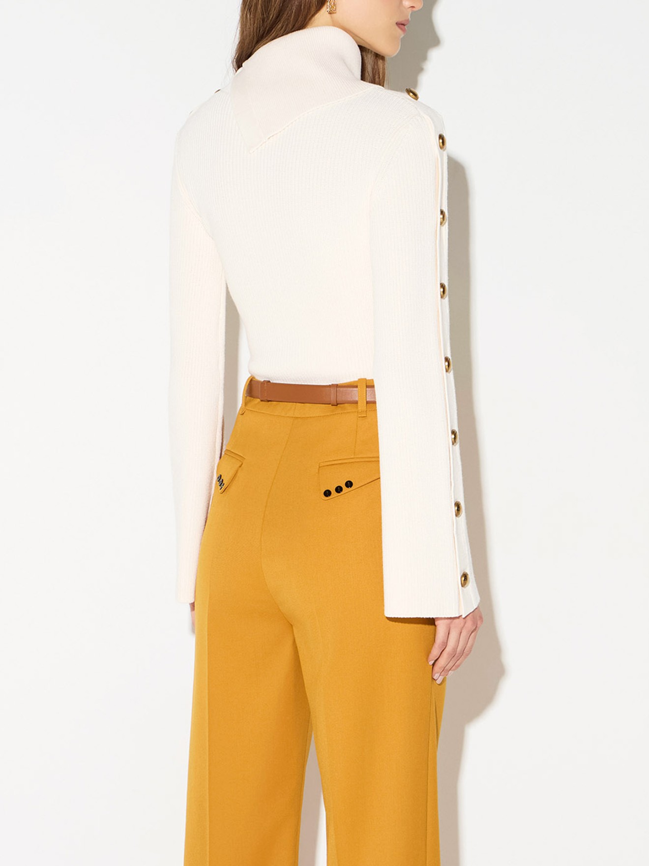Camisola de Malha com Botões Metálicos