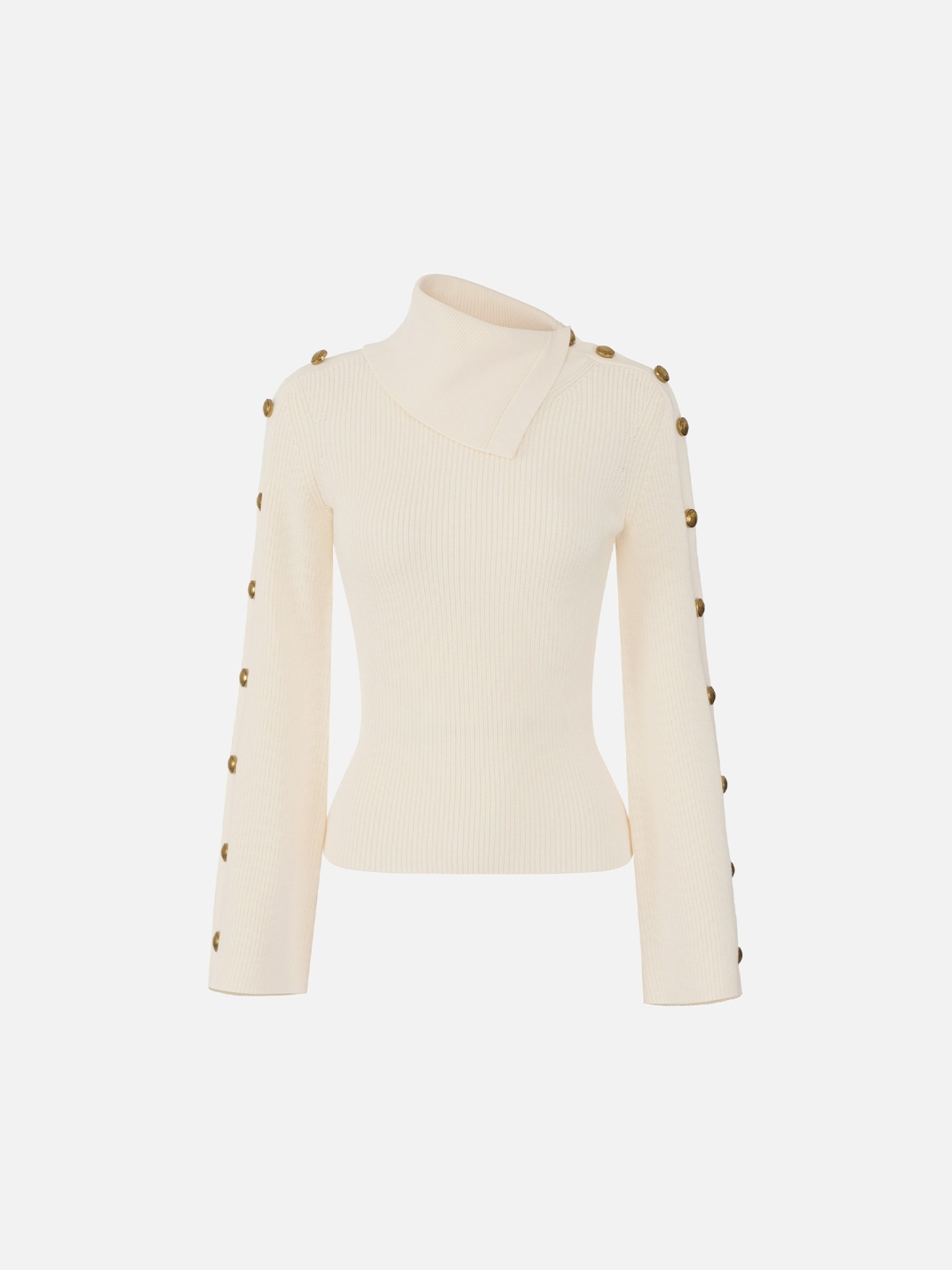 Camisola de Malha com Botões Metálicos