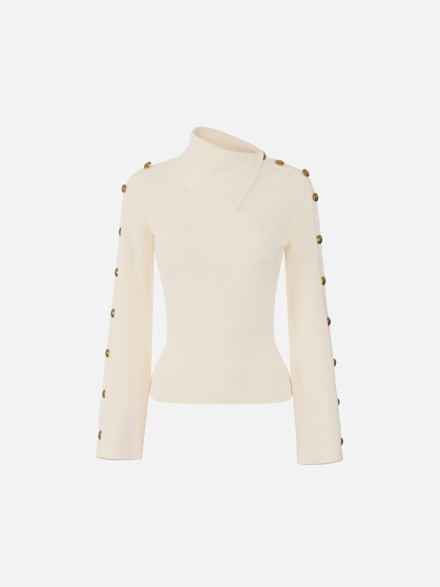 Camisola de Malha com Botões Metálicos