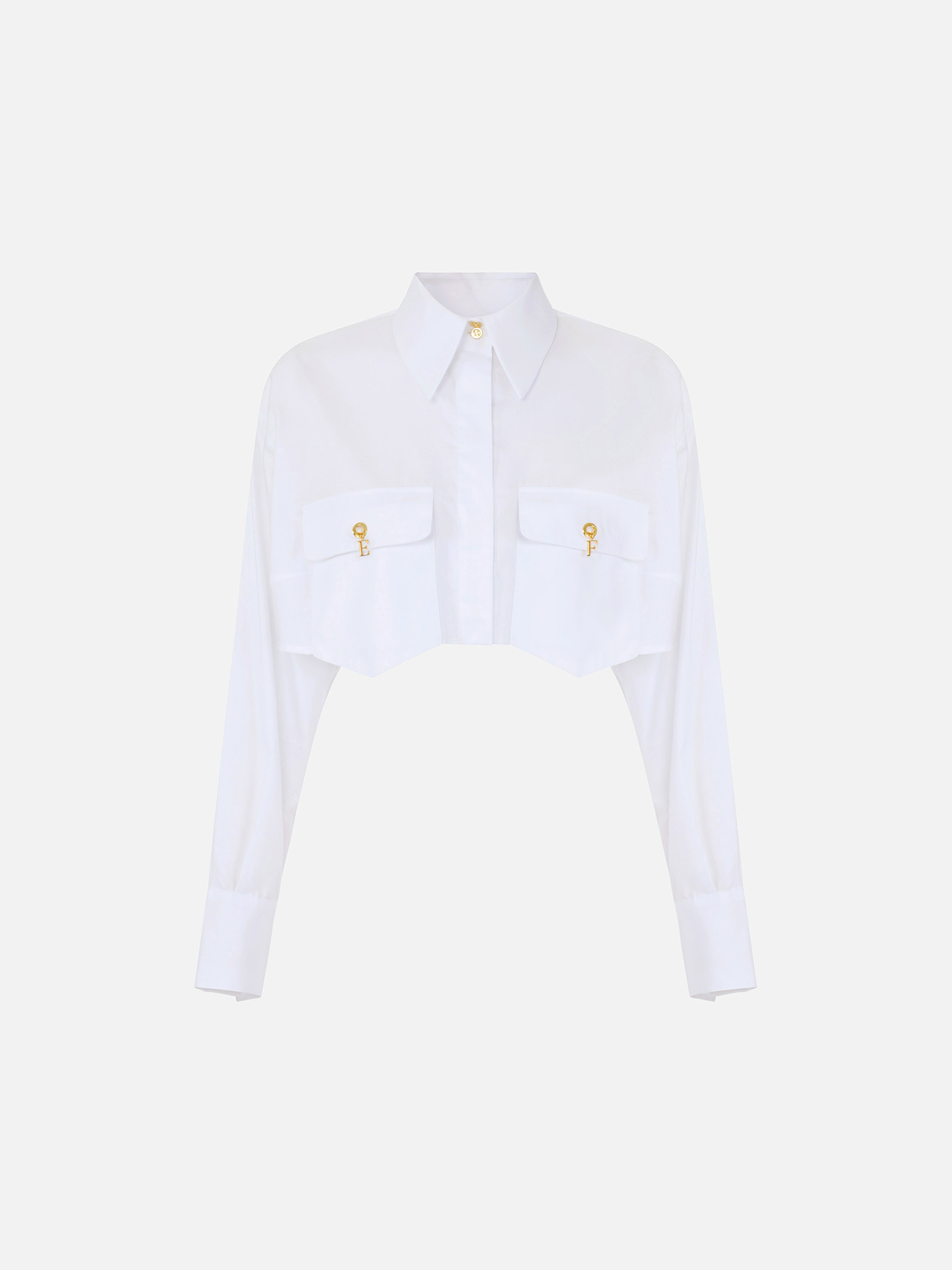 Camisa Cropped com Bolsos