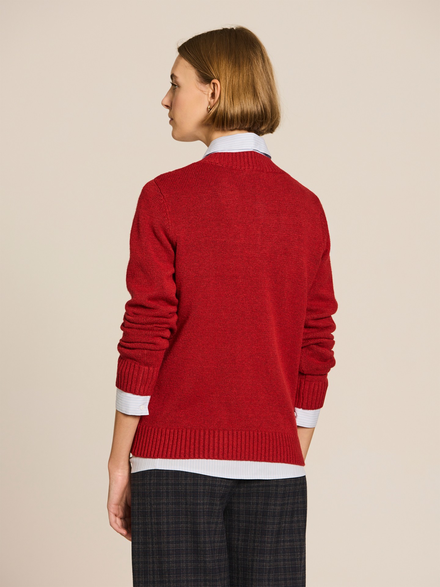 Camisola de Malha com Decote em Bico