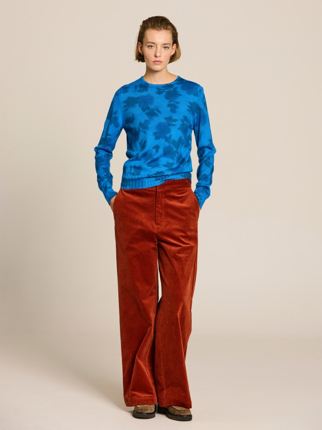 Camisola de Malha com Decote Rente