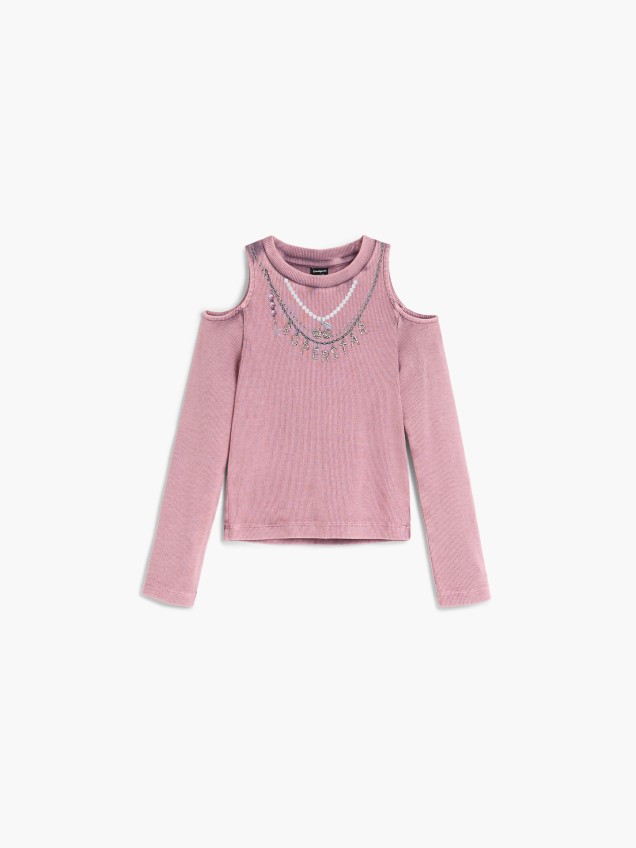 Camisola com Ombros Descobertos