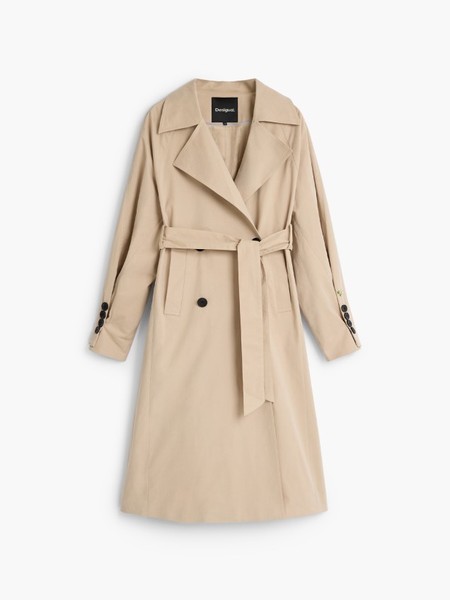 Trench Coat com Capuz Removível